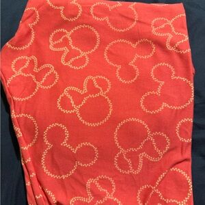 LuLaRoe Disney Minnie and Mickey Mouse Patterned Pink Leggings - TC size